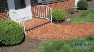 Clean brick walk after pressure washing by Complete Power Wash in Hagerstown, MD