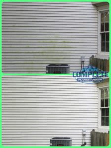 Before and After vinyl siding wash in Hagerstown, MD
