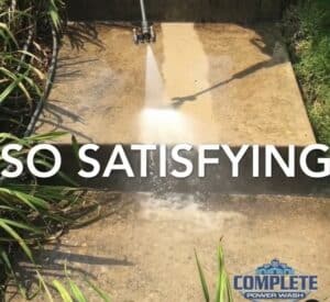 Pressure washing sidewalk cleaning by Complete Power Washing in Hagerstown, MD