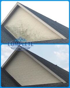Before and after pressure washing by Complete Power Wash