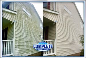 Before and after pressure washing by Complete Power Wash of Hagerstown, MD